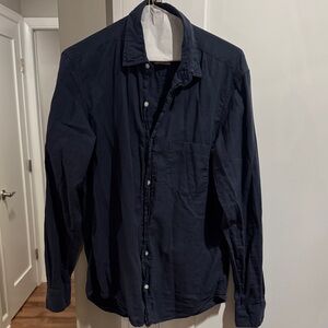 Frank & Eileen Navy Button-Up Shirt